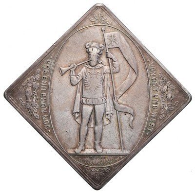 Srebrna klipa 1884 Festiwal Strzelecki Lipsk st.3+