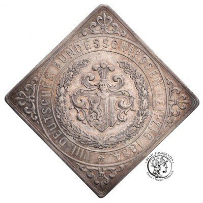 Srebrna klipa 1884 Festiwal Strzelecki Lipsk st.3+