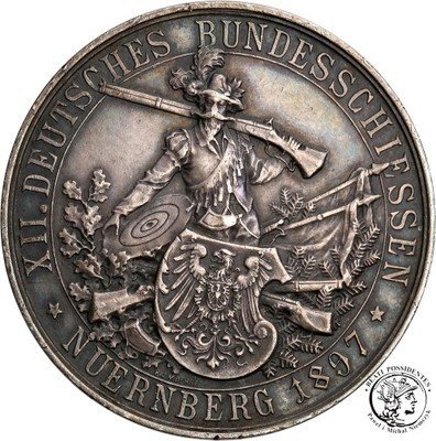 Srebrny medal 1897 Festiwal Strzelecki st.1-