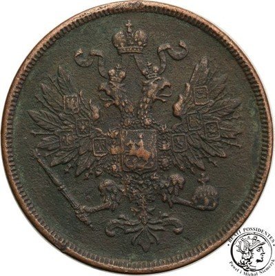 Polska 2 kopiejki 1862 BM Aleksander II st.3+