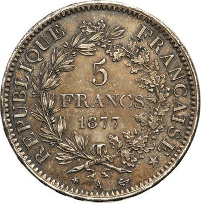 Francja 5 franków 1877 A st.2