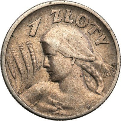 II RP 1 złoty 1925 kobieta z kłosami st.2