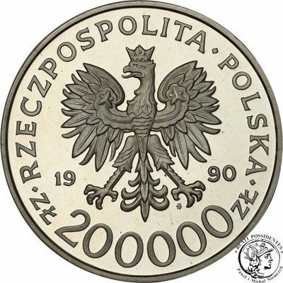 Polska 200 000 złotych 1990 Bór Komorowski st.L