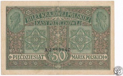 Polska 50 marek polskich 1916 (Jenerał) st.3