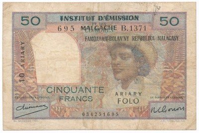 Madagaskar 50 franków 1961 st. 4
