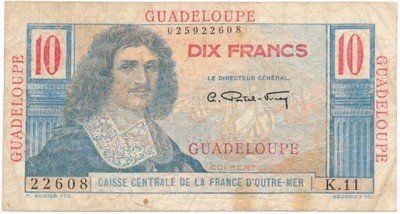 Guadellupe 10 franków 1947-49 st. 4