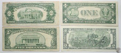 USA banknoty rzadsze dolary lot 4 szt st. 3/4