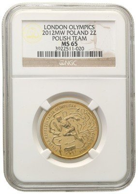 2 złote 2012 Olimpiada Londyn NGC MS65