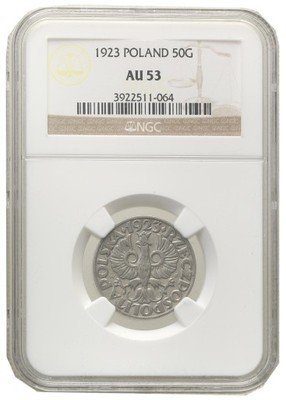 Polska II RP 50 groszy 1923 NGC AU53