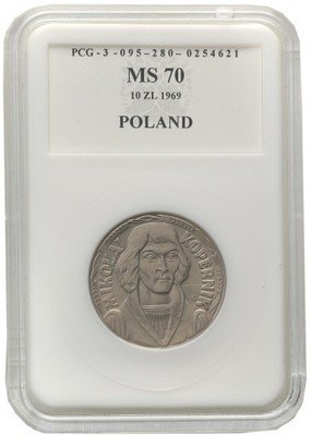 10 złotych 1969 Kopernik MS70