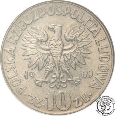 10 złotych 1969 Kopernik MS70
