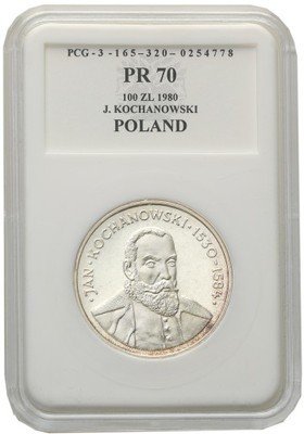 100 złotych 1980 Kochanowski PR70