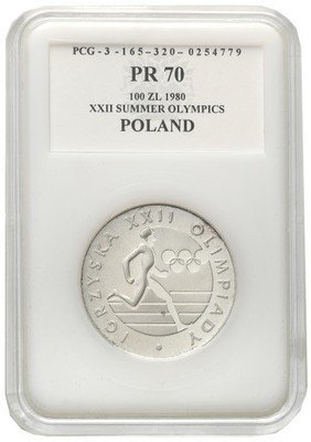 100 złotych 1980 Igrzyska XXII Olimpiady PR70