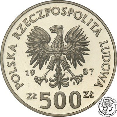 500 złotych 1987 Kazimierz Wielki PR70
