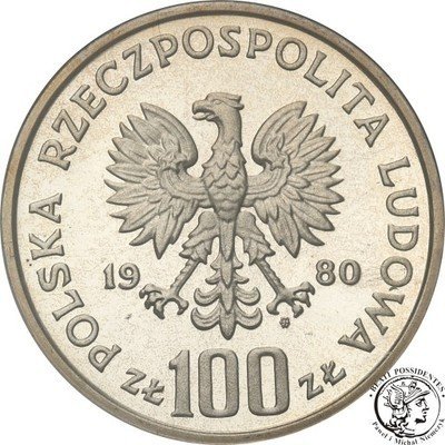 PRÓBA Srebro 100 złotych 1980 Głuszce PR67