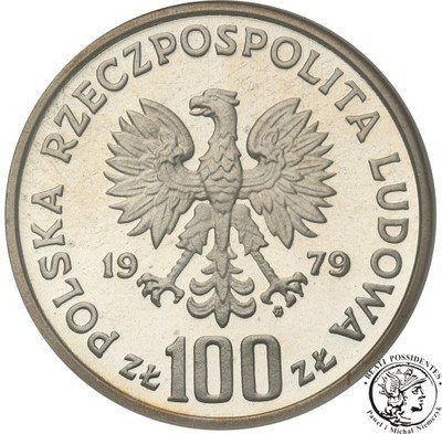 PRÓBA Srebro 100 złotych 1979 Wieniawski PR69