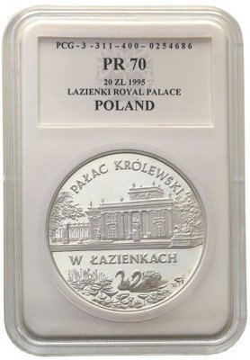 20 złotych 1995 Łazienki - Pałac Królewski PR70