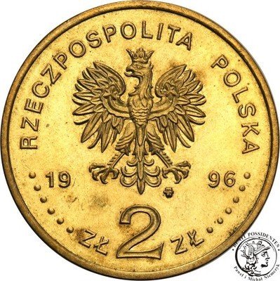 2 złote 1996 Zygmunt II August st. 1- RZADKIE