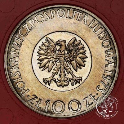 PRL PRÓBA SREBRO 100 złotych 1973 Kopernik st.L