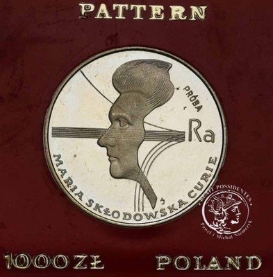 Polska PRL PRÓBA SREBRO 100 zł 1974 Skłodowska stL