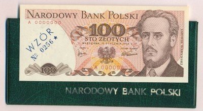 Banknot WZÓR 100 złotych 1975 st.1