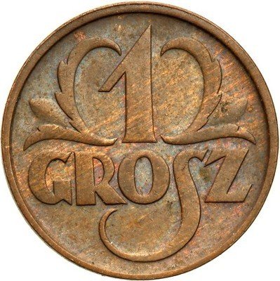 Polska II RP 1 grosz 1934 st. 1 PIĘKNY