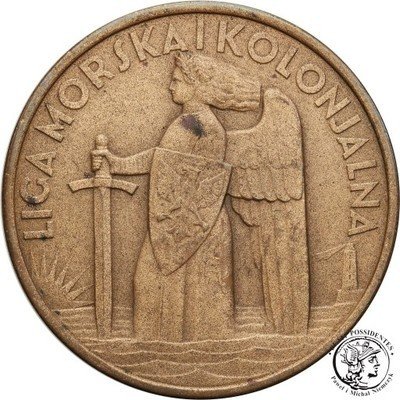 Polska II RP Medal Liga Morska i Kolonialna brąz