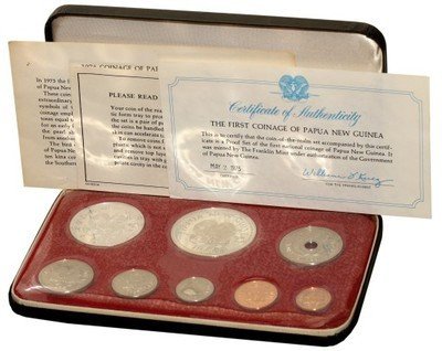 Nowa Gwinea Proof Set 1975 (8 szt.) st.L PIĘKNY