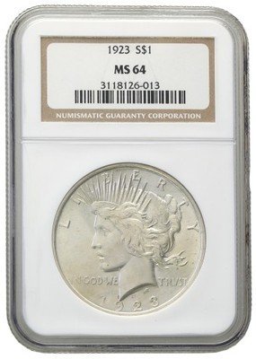 USA 1 dolar 1923 Philadelphia Morgan NGC MS64