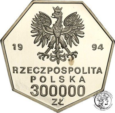 300 000 złotych 1994 Odrodzenie Banku st.L