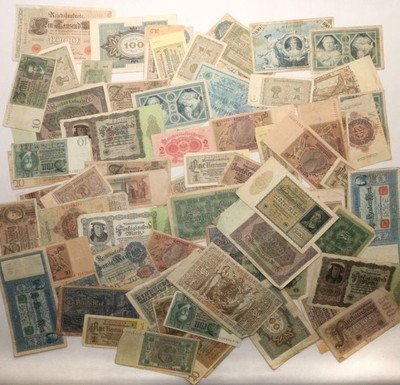 Niemcy duży zestaw banknotów XX wiek