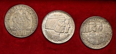 100 złotych 1966 SREBRO Millenium zestaw 3 szt st1