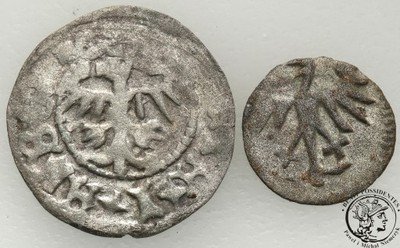 Jan Olbracht półgrosz + denar 1492-1501 Kraków st3