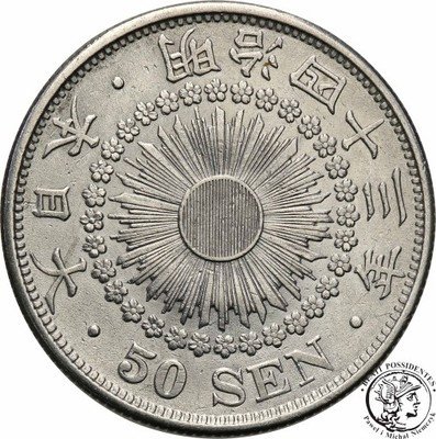 Japonia 50 sen Yr 43 (1910) st. 2-