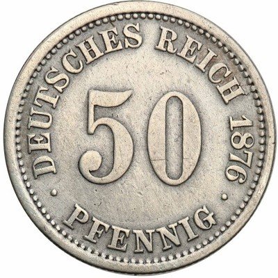 Niemcy 50 fenigów 1876 A st. 3