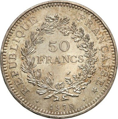 Francja 50 franków 1978 st.1 PIĘKNA