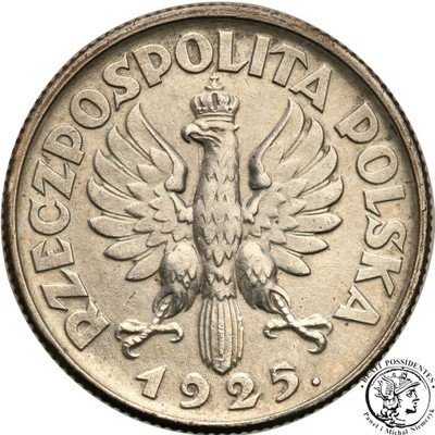 II RP 1 złoty 1925 kobieta i kłosy st.2-