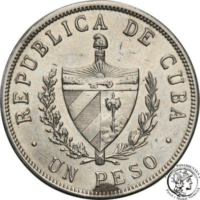 Kuba 1 Peso 1933 st. 3+