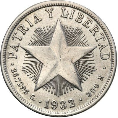 Kuba 1 Peso 1932 st. 3+