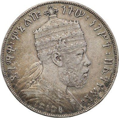 Etiopia 1 Birr EE 1889 (1897 AD) st. 2-