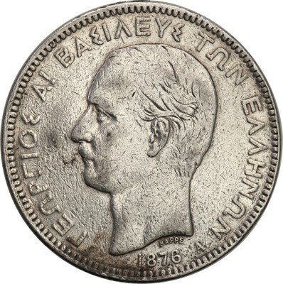 Grecja 5 drachm 1876 st. 3-