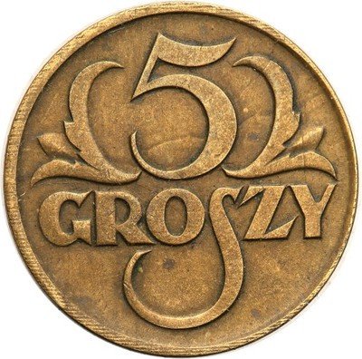 II RP 5 groszy 1923 st. 1- mosiądz