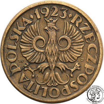 II RP 5 groszy 1923 st. 1- mosiądz