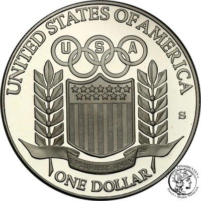 USA 1 dolar 1992 XXV Olimpiada st. L SREBRO