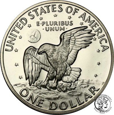 USA 1 dolar 1971 ''S'' Eisenhower SREBRO st.L