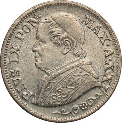 Watykan Pius IX 1846-78 10 soldi 1866 (XXI) st. 1