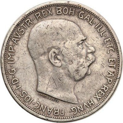 Austria 5 koron 1909 F.J.I st.3