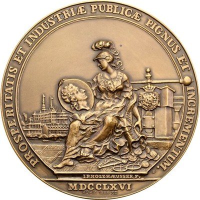Polska medal 200 lat Mennicy 1966 brąz MW st.1