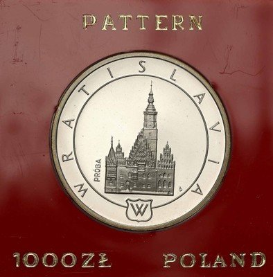 PRÓBA Srebro 1000 złotych 1987 Wratislavia st.L