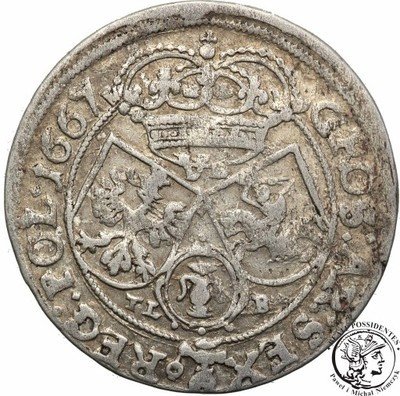 Jan Kazimierz szóstak 1667 TLB st.3+